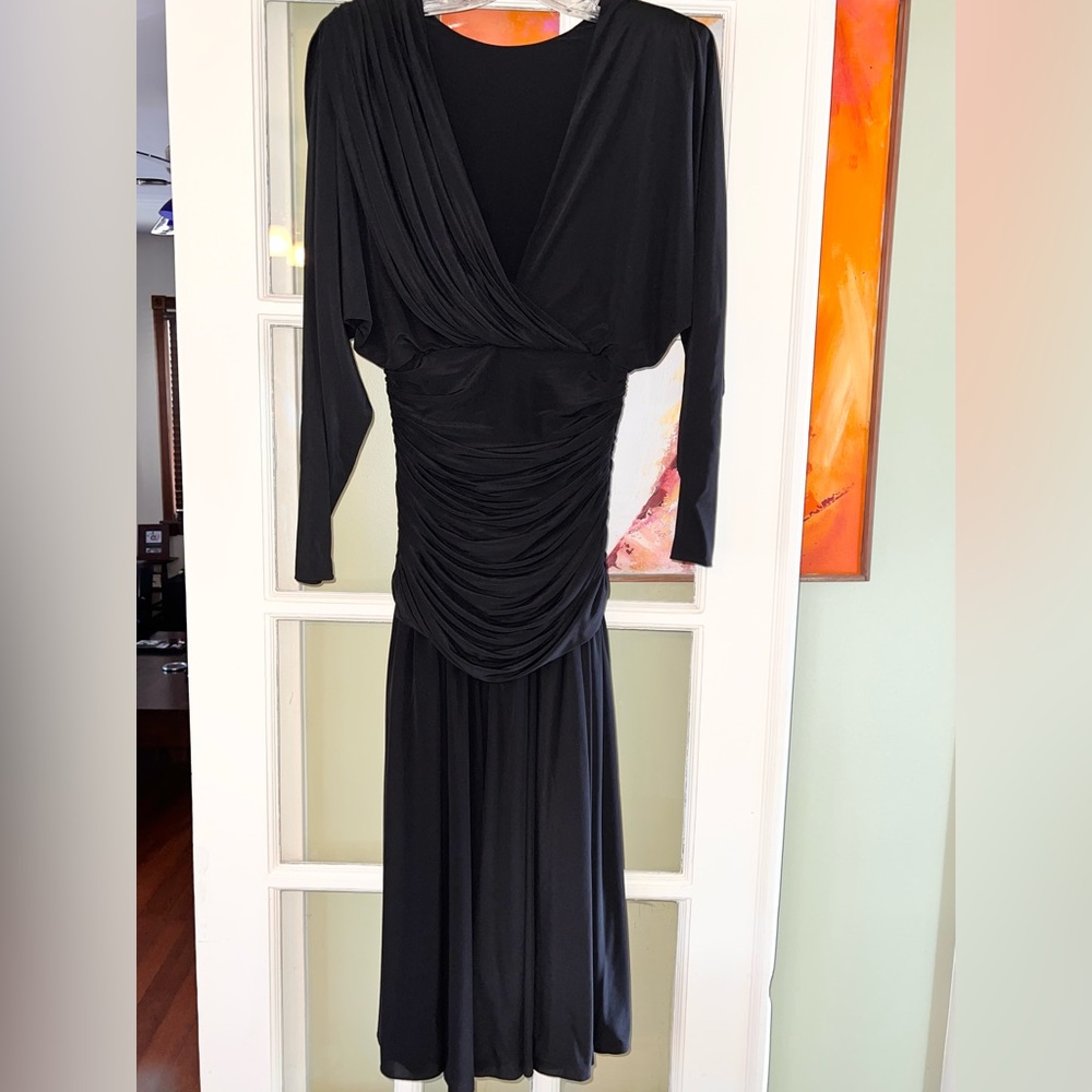 Lillie Rubin Black Long Sleeve Dress